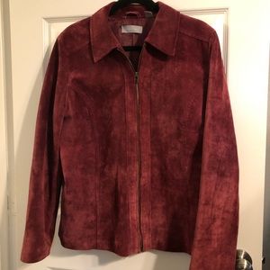 Burgundy Liz Claiborne Suede Jacket